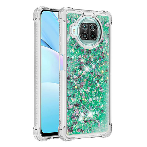 Funda Silicona Carcasa Goma Bling-Bling S01 para Xiaomi Mi 10i 5G Verde