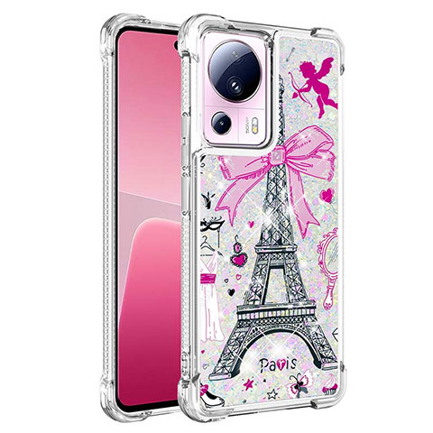 Funda Silicona Carcasa Goma Bling-Bling S01 para Xiaomi Mi 12 Lite NE 5G Oro Rosa