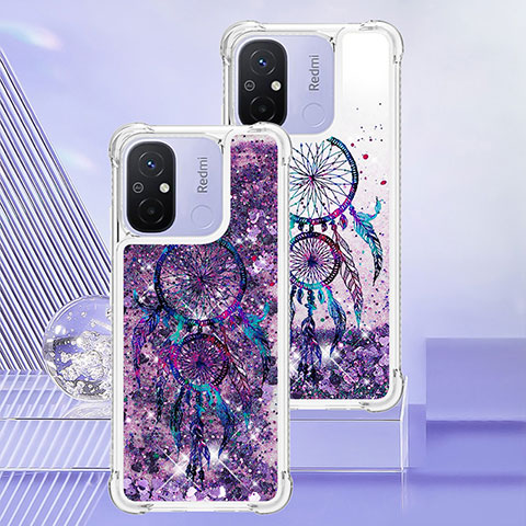 Funda Silicona Carcasa Goma Bling-Bling S01 para Xiaomi Poco C55 Morado