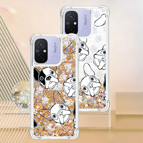 Funda Silicona Carcasa Goma Bling-Bling S01 para Xiaomi Poco C55 Oro