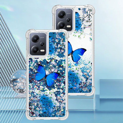 Funda Silicona Carcasa Goma Bling-Bling S01 para Xiaomi Poco X5 5G Azul