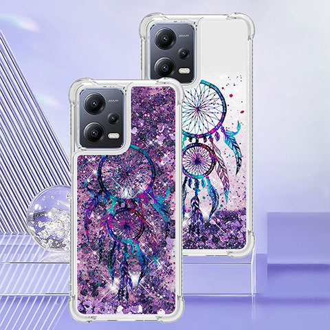 Funda Silicona Carcasa Goma Bling-Bling S01 para Xiaomi Poco X5 5G Morado