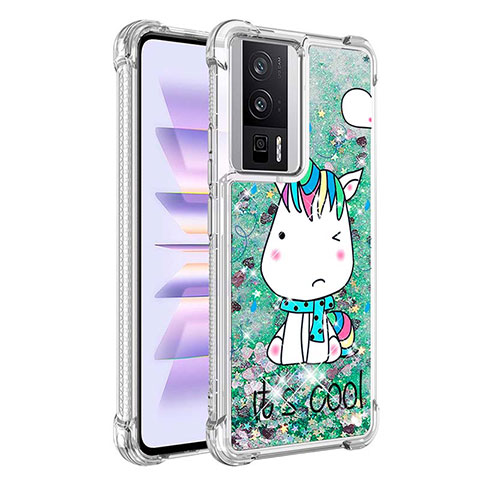 Funda Silicona Carcasa Goma Bling-Bling S01 para Xiaomi Redmi K60 5G Verde