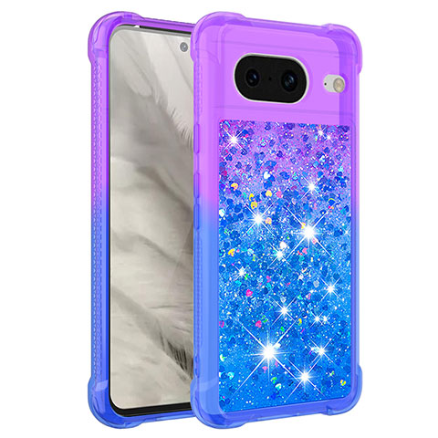 Funda Silicona Carcasa Goma Bling-Bling S02 para Google Pixel 8 5G Morado