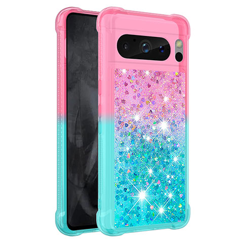 Funda Silicona Carcasa Goma Bling-Bling S02 para Google Pixel 8 Pro 5G Rosa