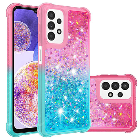 Funda Silicona Carcasa Goma Bling-Bling S02 para Samsung Galaxy A23 4G Rosa