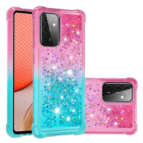 Funda Silicona Carcasa Goma Bling-Bling S02 para Samsung Galaxy A72 4G Rosa