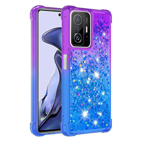 Funda Silicona Carcasa Goma Bling-Bling S02 para Xiaomi Mi 11T 5G Morado