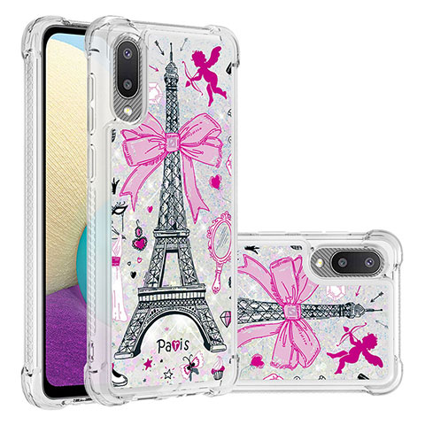 Funda Silicona Carcasa Goma Bling-Bling S03 para Samsung Galaxy A02 Multicolor