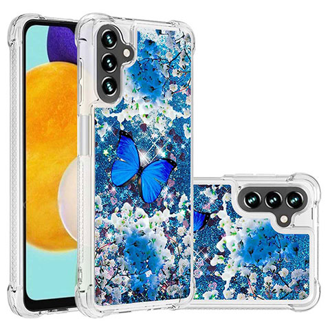 Funda Silicona Carcasa Goma Bling-Bling S03 para Samsung Galaxy A04s Azul