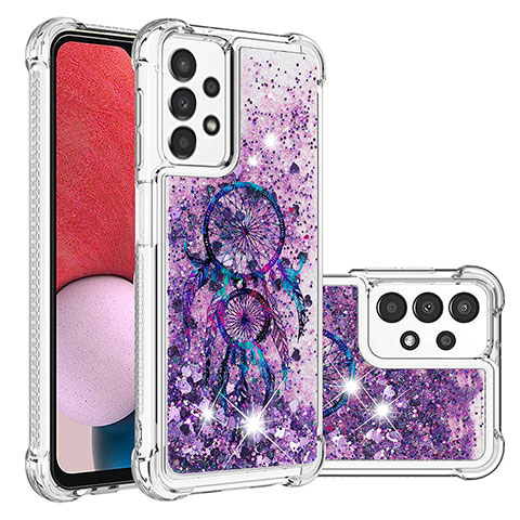 Funda Silicona Carcasa Goma Bling-Bling S03 para Samsung Galaxy A13 4G Morado