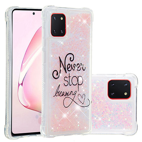 Funda Silicona Carcasa Goma Bling-Bling S03 para Samsung Galaxy M60s Rosa