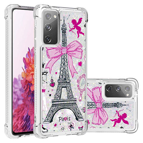 Funda Silicona Carcasa Goma Bling-Bling S03 para Samsung Galaxy S20 FE (2022) 5G Rosa