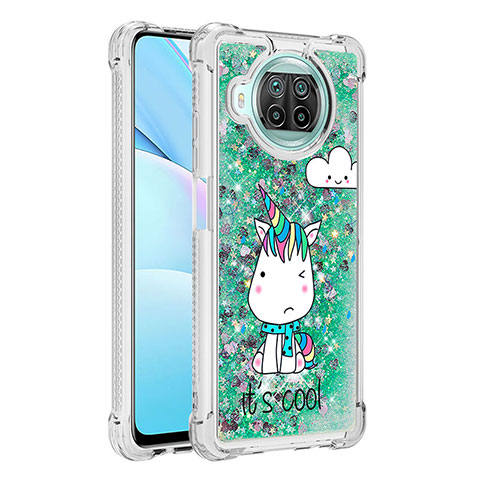 Funda Silicona Carcasa Goma Bling-Bling S03 para Xiaomi Mi 10i 5G Verde