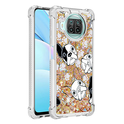 Funda Silicona Carcasa Goma Bling-Bling S03 para Xiaomi Mi 10T Lite 5G Oro