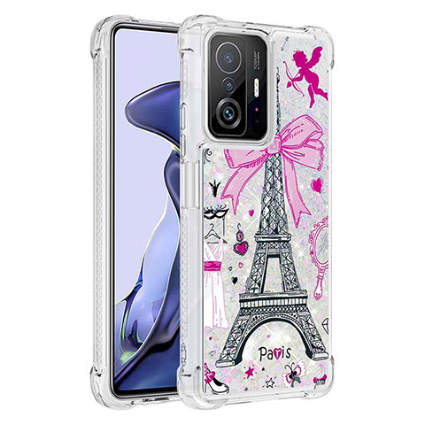 Funda Silicona Carcasa Goma Bling-Bling S03 para Xiaomi Mi 11T Pro 5G Rosa