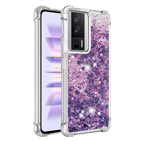 Funda Silicona Carcasa Goma Bling-Bling S03 para Xiaomi Poco F5 Pro 5G Morado