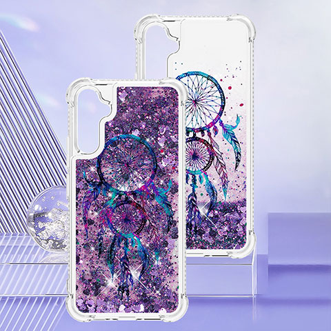 Funda Silicona Carcasa Goma Bling-Bling YB1 para Samsung Galaxy A34 5G Morado