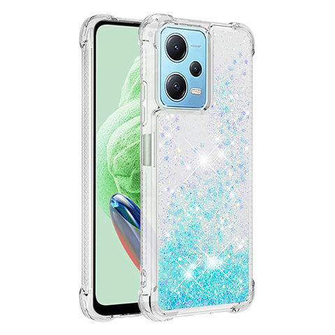 Funda Silicona Carcasa Goma Bling-Bling YB1 para Xiaomi Poco X5 5G Azul Cielo