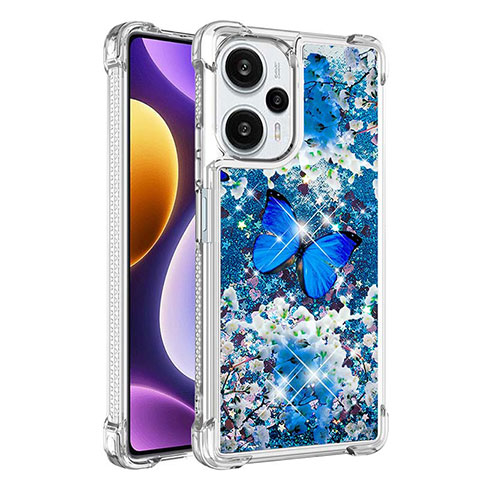 Funda Silicona Carcasa Goma Bling-Bling YB1 para Xiaomi Redmi Note 12 Turbo 5G Azul