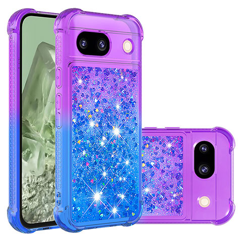 Funda Silicona Carcasa Goma Bling-Bling YB2 para Google Pixel 8a 5G Morado