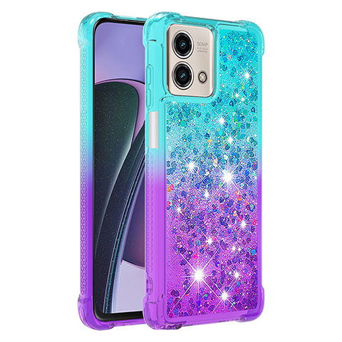 Funda Silicona Carcasa Goma Bling-Bling YB2 para Motorola Moto G Stylus (2023) 4G Azul Cielo