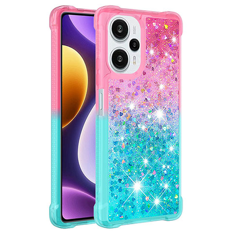 Funda Silicona Carcasa Goma Bling-Bling YB2 para Xiaomi Poco F5 5G Rosa