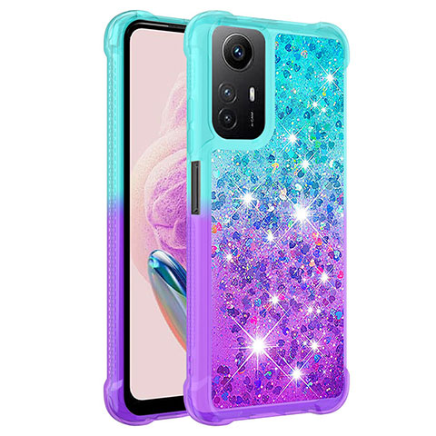 Funda Silicona Carcasa Goma Bling-Bling YB2 para Xiaomi Redmi Note 12S Azul Cielo