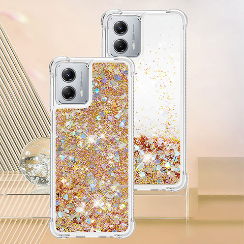 Funda Silicona Carcasa Goma Bling-Bling YB3 para Motorola Moto G 5G (2023) Oro