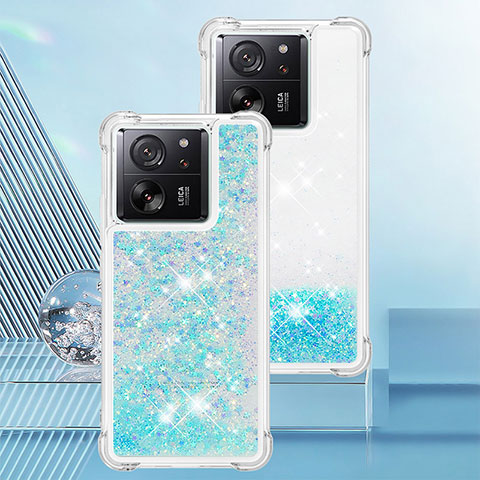 Funda Silicona Carcasa Goma Bling-Bling YB3 para Xiaomi Mi 13T Pro 5G Azul Cielo