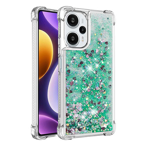 Funda Silicona Carcasa Goma Bling-Bling YB3 para Xiaomi Poco F5 5G Verde