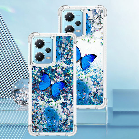 Funda Silicona Carcasa Goma Bling-Bling YB3 para Xiaomi Poco X5 5G Azul