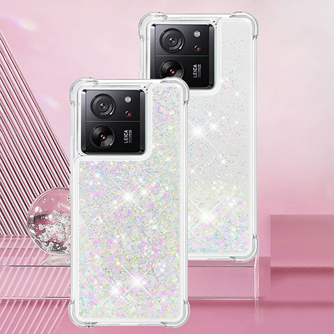 Funda Silicona Carcasa Goma Bling-Bling YB3 para Xiaomi Redmi K60 Ultra 5G Plata