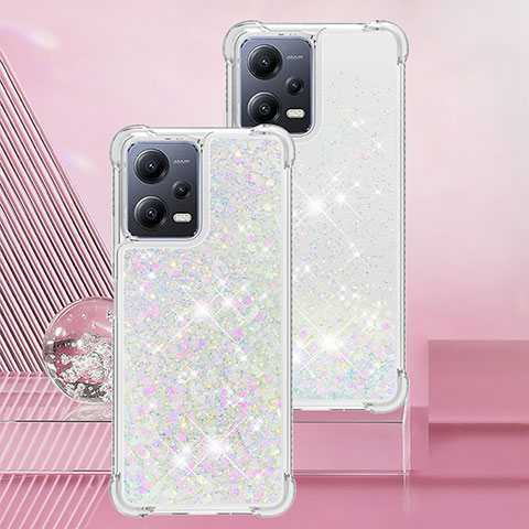 Funda Silicona Carcasa Goma Bling-Bling YB3 para Xiaomi Redmi Note 12 Pro 5G Plata