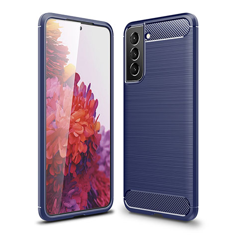 Funda Silicona Carcasa Goma Line A01 para Samsung Galaxy S21 Plus 5G Azul