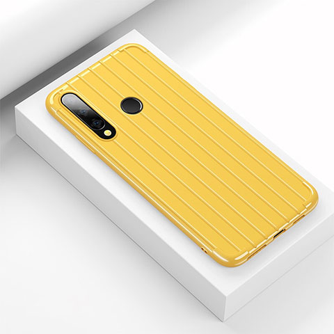 Funda Silicona Carcasa Goma Line C01 para Huawei Honor 20 Lite Amarillo