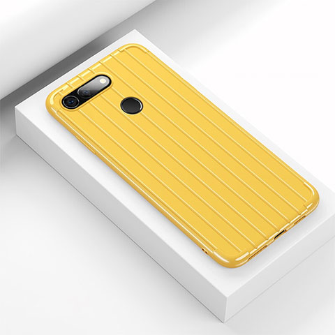 Funda Silicona Carcasa Goma Line C01 para Huawei Honor V20 Amarillo