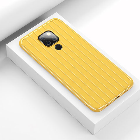 Funda Silicona Carcasa Goma Line C01 para Huawei Mate 20 Amarillo