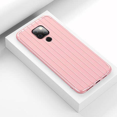 Funda Silicona Carcasa Goma Line C01 para Huawei Mate 20 X 5G Rosa