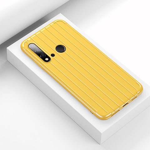 Funda Silicona Carcasa Goma Line C01 para Huawei Nova 5i Amarillo