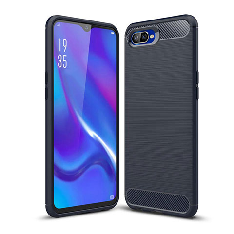 Funda Silicona Carcasa Goma Line C01 para Oppo K1 Azul