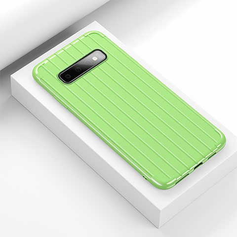 Funda Silicona Carcasa Goma Line C01 para Samsung Galaxy S10 5G Verde