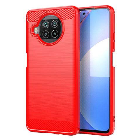 Funda Silicona Carcasa Goma Line C01 para Xiaomi Mi 10i 5G Rojo