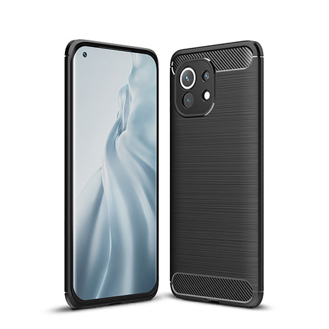 Funda Silicona Carcasa Goma Line C01 para Xiaomi Mi 11 Lite 5G NE Negro