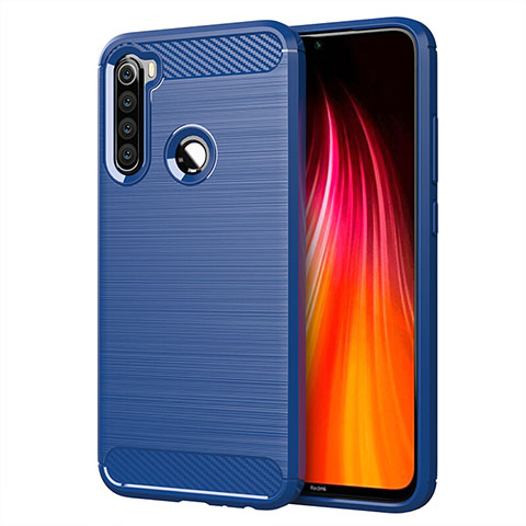 Funda Silicona Carcasa Goma Line C01 para Xiaomi Redmi Note 8 (2021) Azul