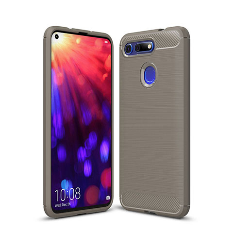 Funda Silicona Carcasa Goma Line C02 para Huawei Honor V20 Gris