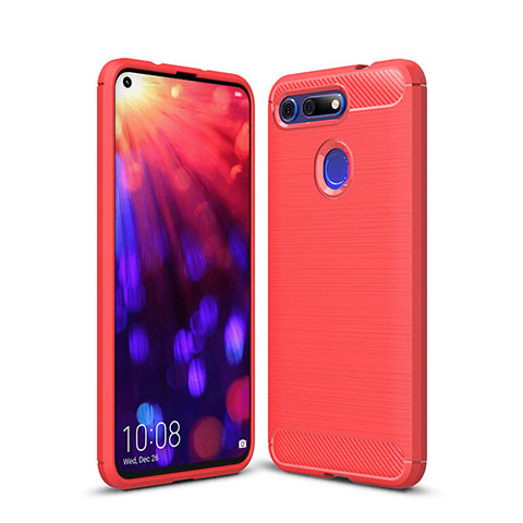 Funda Silicona Carcasa Goma Line C02 para Huawei Honor V20 Rojo