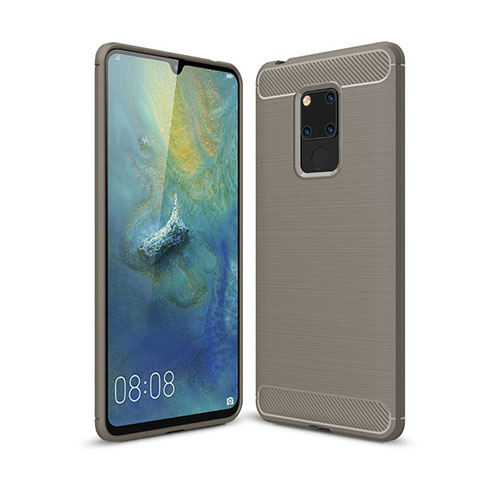 Funda Silicona Carcasa Goma Line C02 para Huawei Mate 20 X 5G Gris