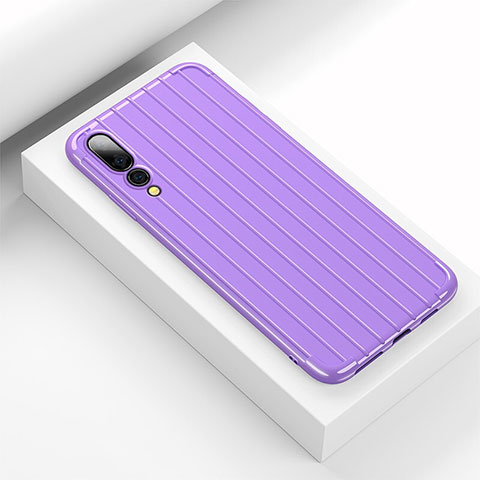 Funda Silicona Carcasa Goma Line C02 para Huawei P20 Pro Morado