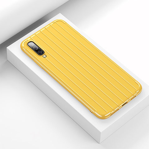 Funda Silicona Carcasa Goma Line C02 para Samsung Galaxy A90 5G Amarillo